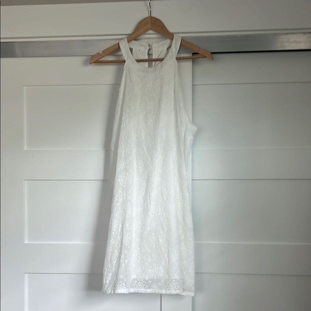 Elegant White Halter Sheath Dress for Brides